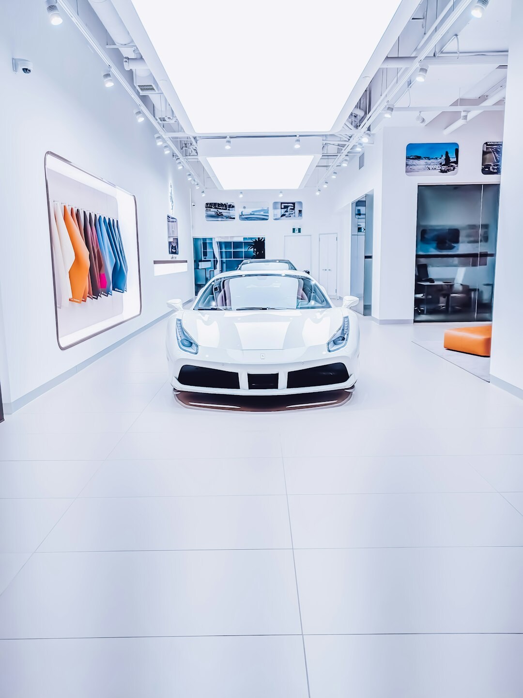 modern car dealership showroom