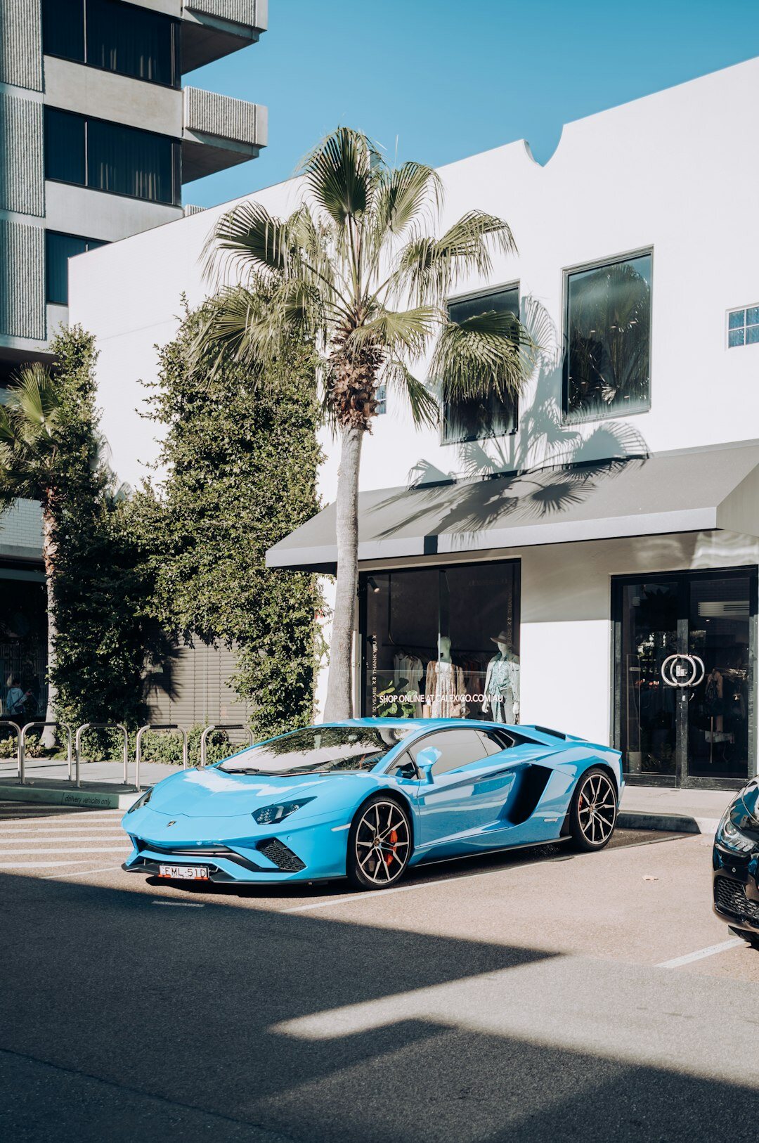 luxury sports car parked