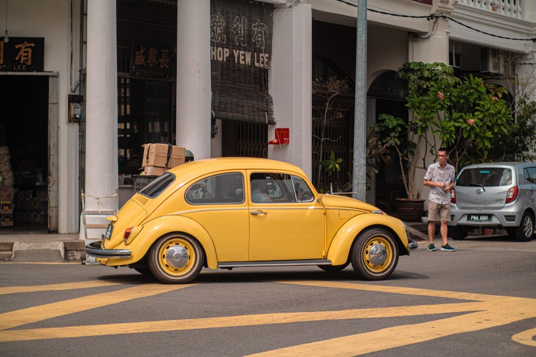 Vintage automobile parked on a cobblestone street in Colonia del Sacramento