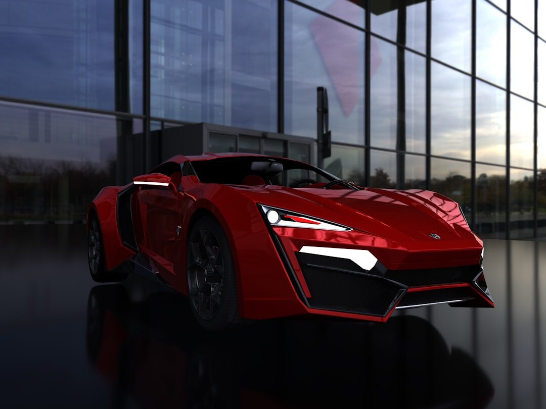 Legendary sports car exterior photographed for a digital museum gallery